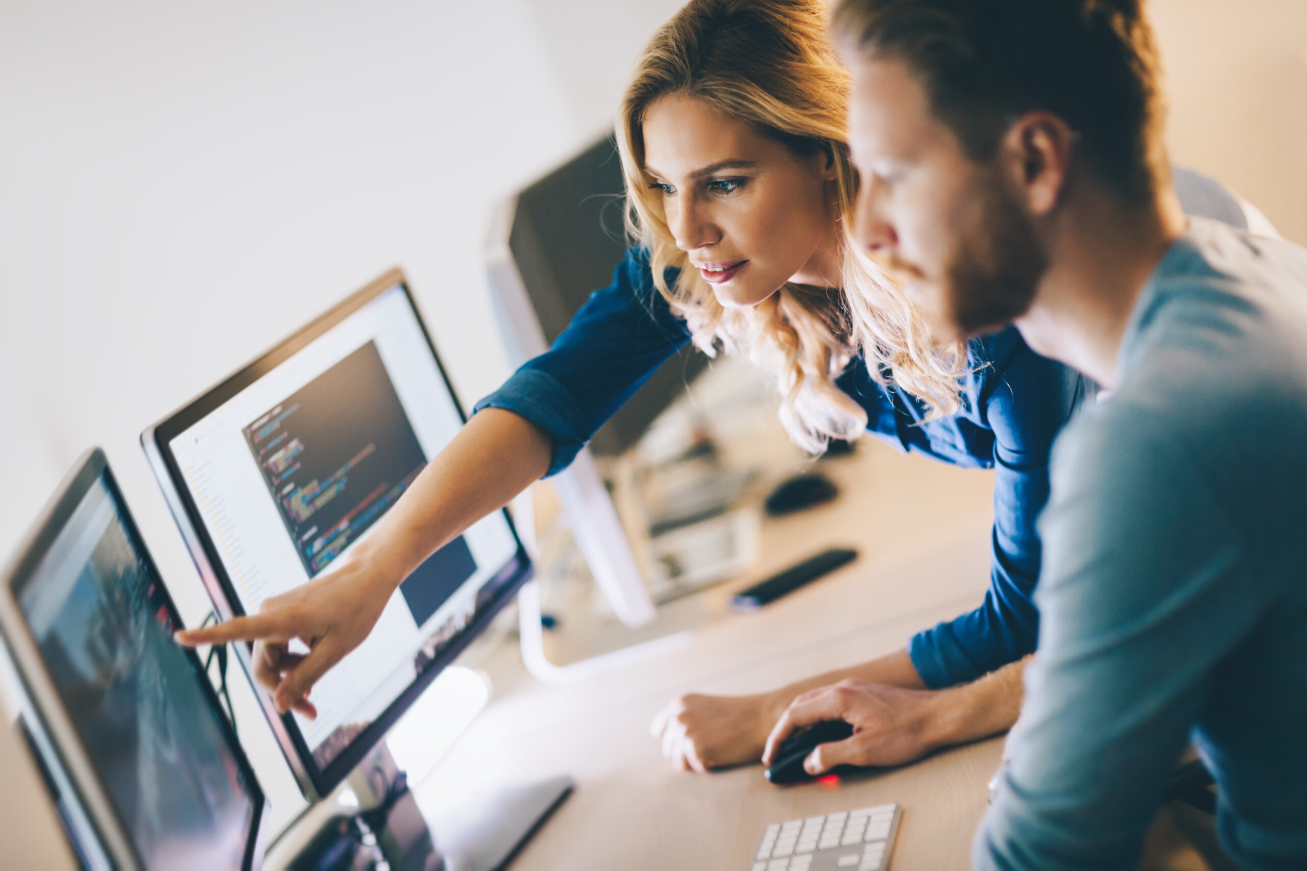 Programmer working in a software developing company office; Shutterstock ID 602578049; Purchase Order: comps; Job: ; Client/Licensee: ; Other: